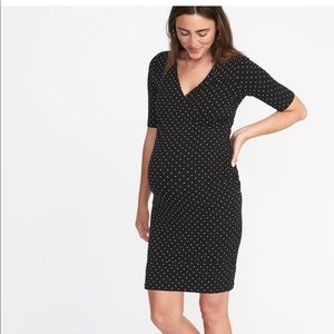 Polka dot maternity dress